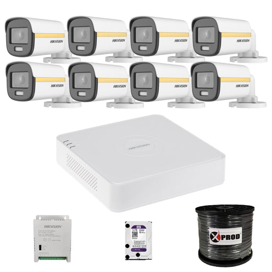 Hikvision HD-TVI 8 Channel ColorVu DVR Kit