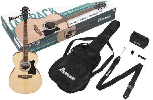 IBANEZ ACOUSTIC GUITAR.ACCESSORIES INCLUDE GIG BAG. TUNER. STRAP. PICKS (VC50NJP-OPN)