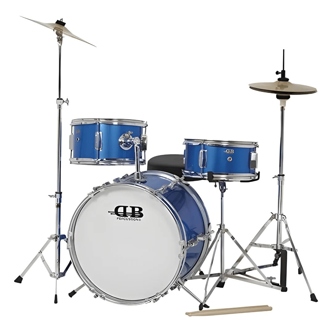 DB Percussion DBJ3011 3-Piece Junior Drum Kit - Blue (DBJ30-11-MBL)
