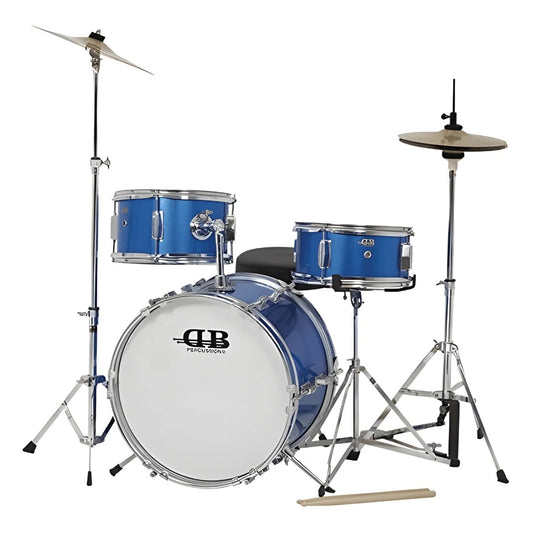 DB Percussion DBJ3011 3-Piece Junior Drum Kit - Blue (DBJ30-11-MBL)