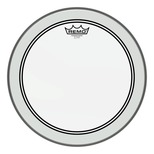 REMO Batter Bass. POWERSTROKE 3. Clear. 22in Diameter. No Stripe (P3-1322-00)