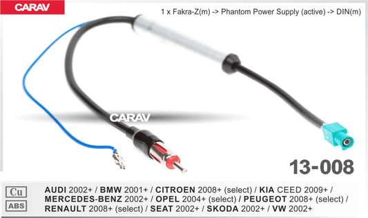 Antenna Adaptor Audi / Merc / Seat / Skoda / VW (90013008)