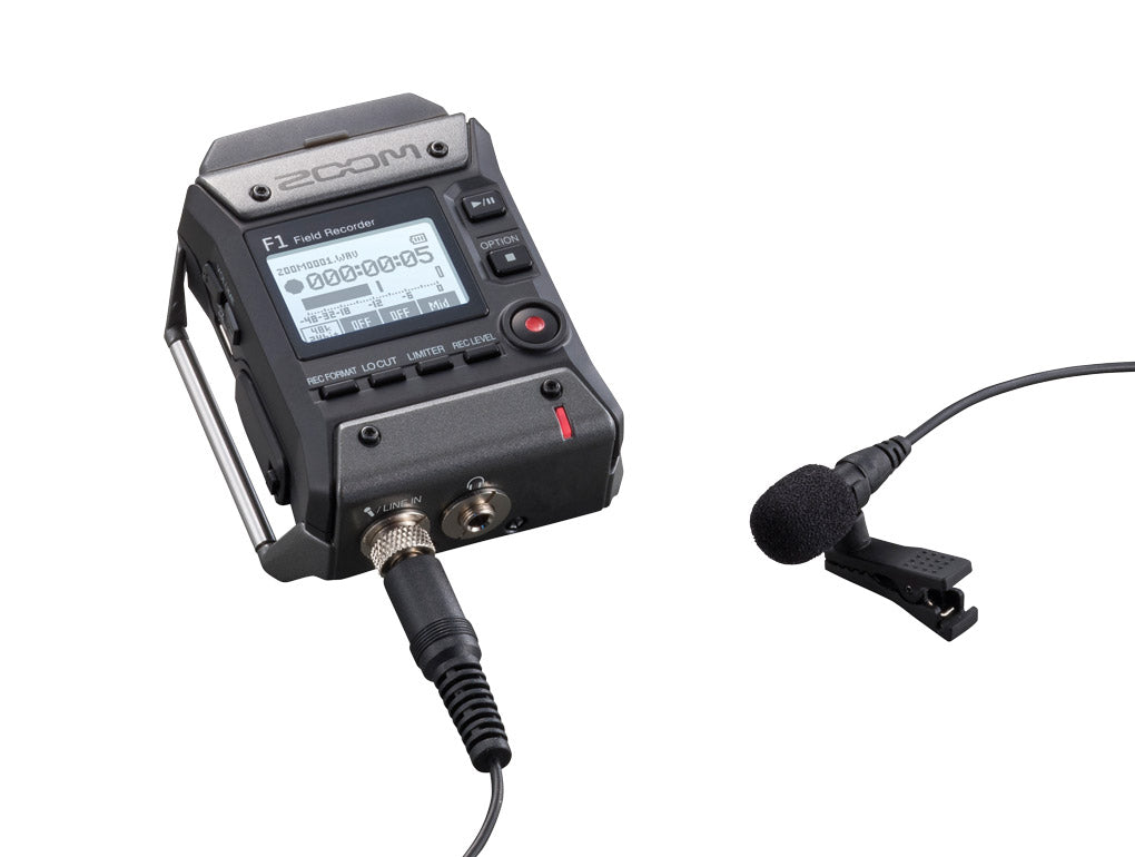 ZOOM TWO TRACK FIELD RECORDER WITH LAVALIER (F1-LP)