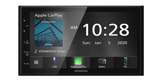 Kenwood DMX5020S 6.8-Inch Multimedia Receiver with Wired CarPlay & Android Auto