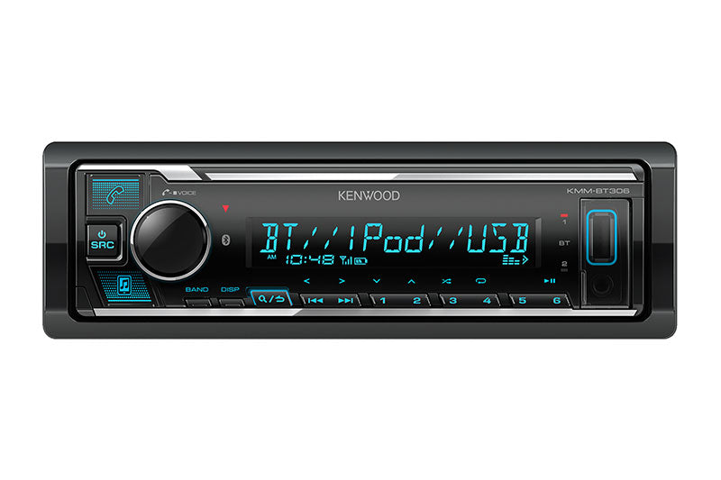 Kenwood KMM-BT306 1-Din Digital Media Receiver with Bluetooth