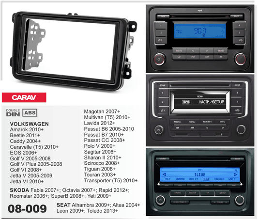 90008009- 2-Din VW Golf 5/6 Jetta 5/6 + Many More Models Trim (90008009)