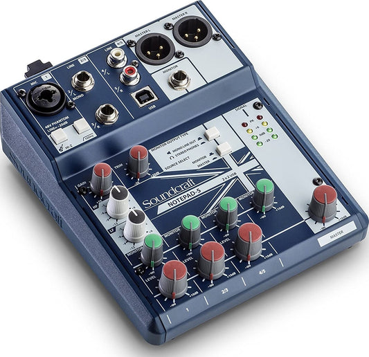 SOUNDCRAFT NOTEPAD 5 CH DESKTOP MIXER W/USB (5085980EU)