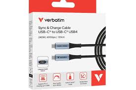 Verbatim Sync & Charge Cable Usb-c to Usb-c 240w 40 Gbps Display 120 Cm - Guards On Duty Shop & Security Guards