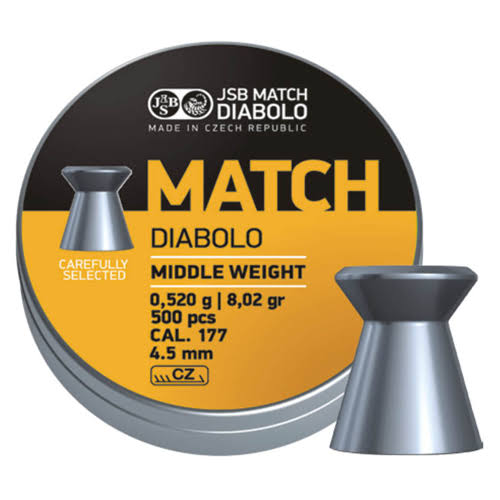 JSB Match 4.5mm 8.02gr Airgun Pellets - 500ct