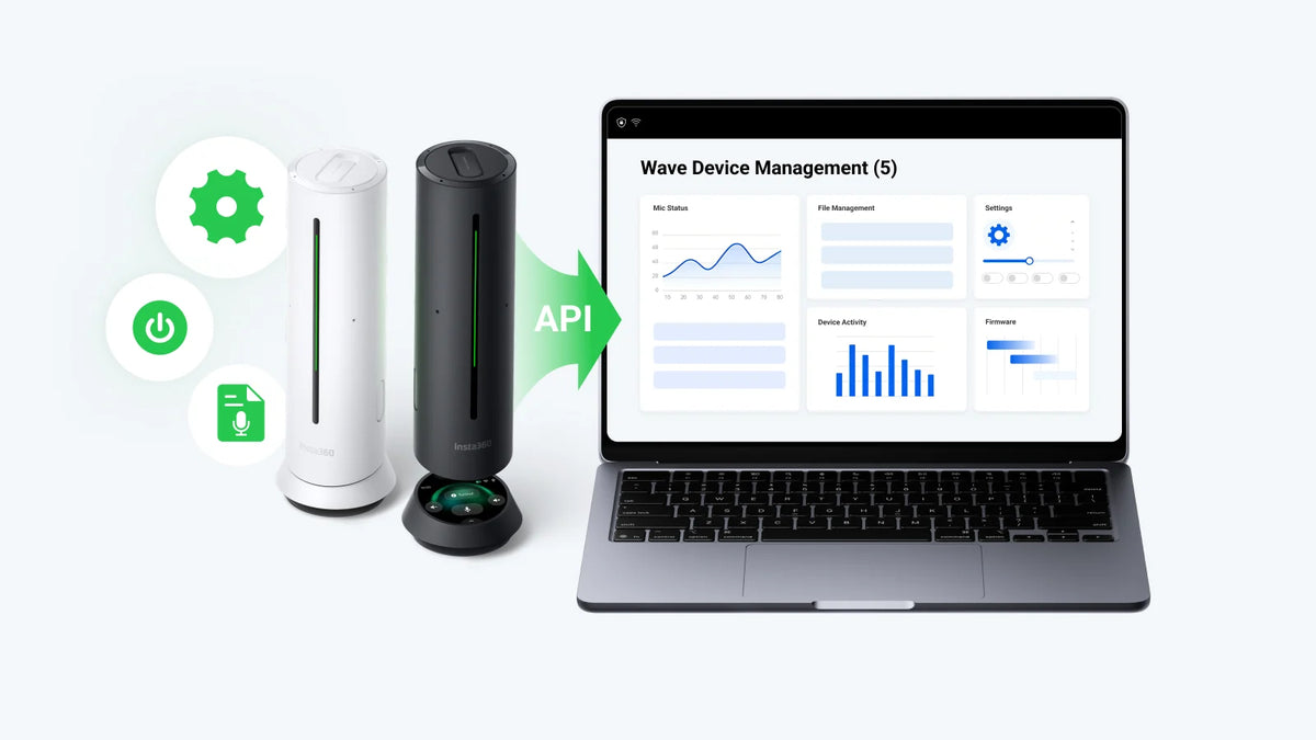 Insta360 Wave for Business in a managed meeting room