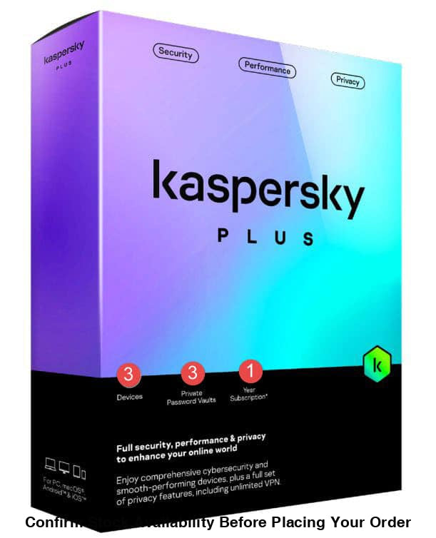 KASPERSKY PLUS - 1 DEVICE - 1 YEAR - PAP DVD - NO CD - Guards On Duty Shop