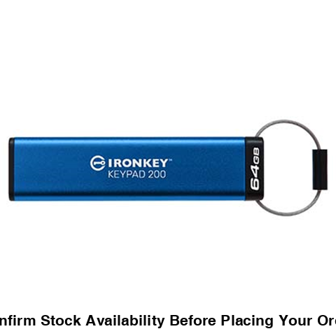KINGSTON 64GB IRONKEY KEYPAD 200 FIPS 140-3 LVL 3 (PENDING) AES-256 ENCRYPTED - Guards On Duty Shop