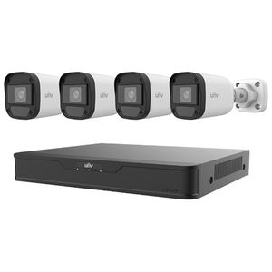 Uniview 4 Channel Hybrid Video Recorder Kit with 4 Analog Cameras