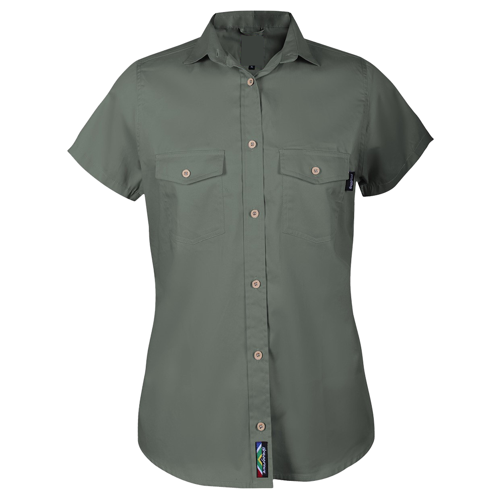 Pinnacle Homegrown Ladies Short Sleeve Shirt Fatigue