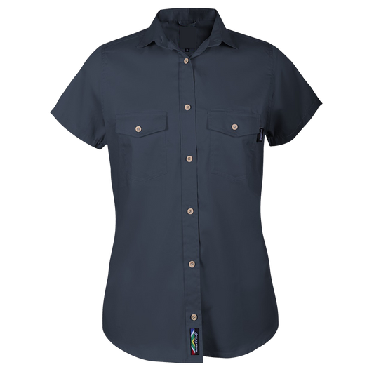 Pinnacle Homegrown Ladies Short Sleeve Shirt Navy