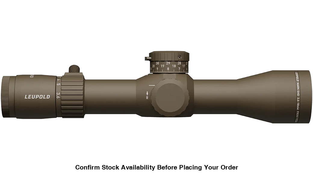 LEUPOLD SCOPE MARK 5HD 3.6-18X44 35MM M5C3 FFP PR2-MIL DARK EARTH - Leupold Scope Mark 5HD
