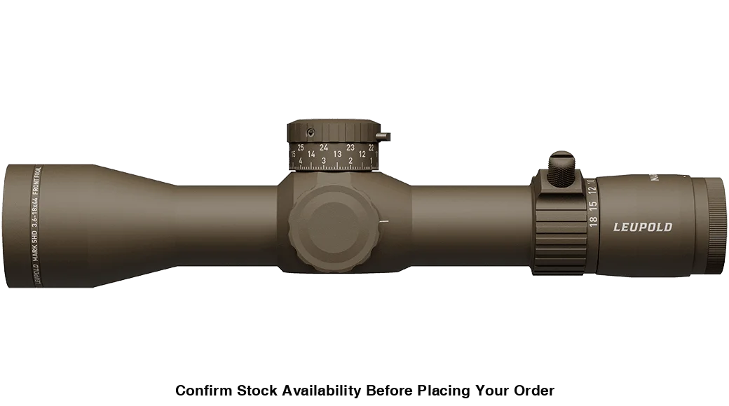 LEUPOLD SCOPE MARK 5HD 3.6-18X44 35MM M5C3 FFP PR2-MIL DARK EARTH - Leupold Scope Mark 5HD