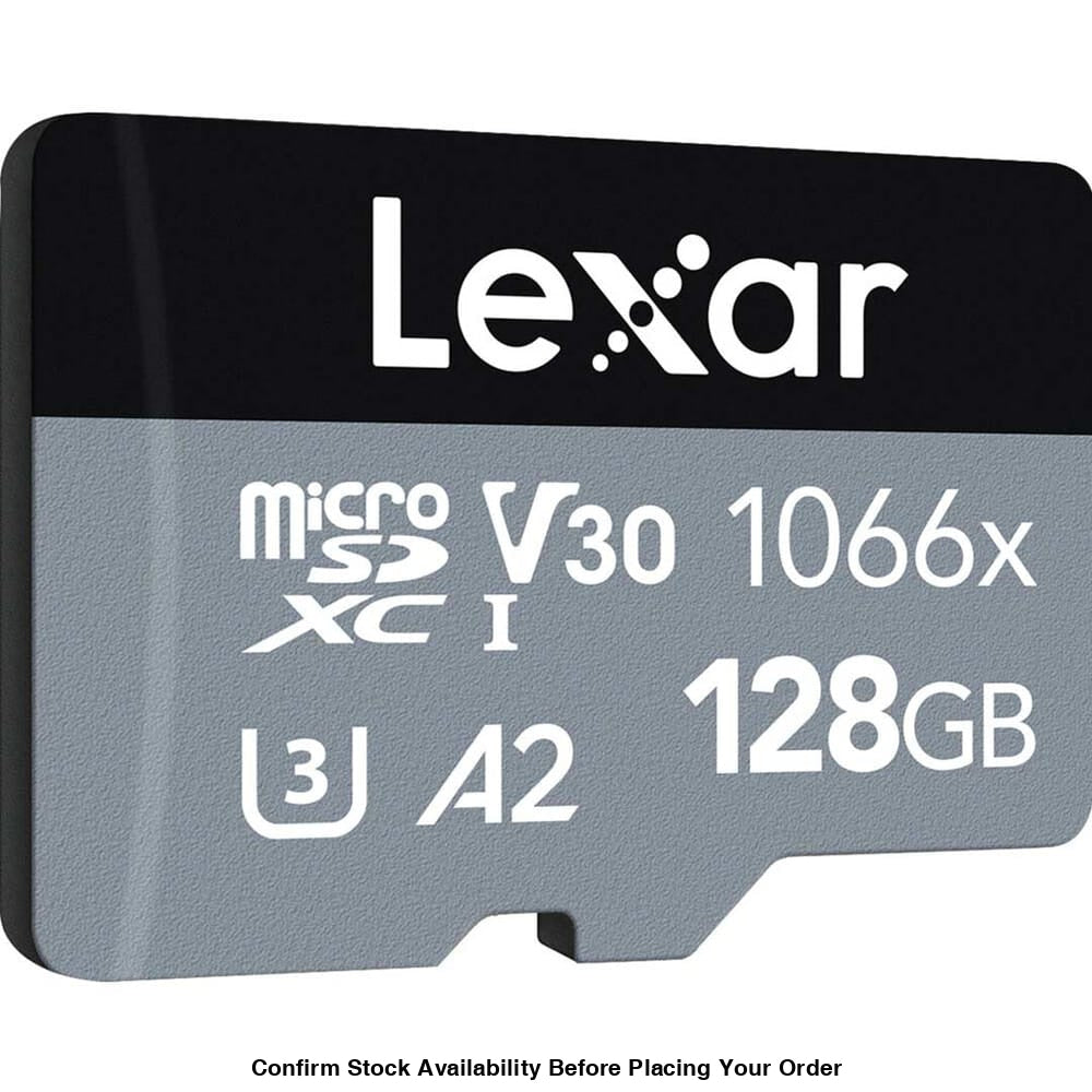 Lexar 128GB Professional 1066x UHS-I microSDXC Memory Card with SD Adaptor