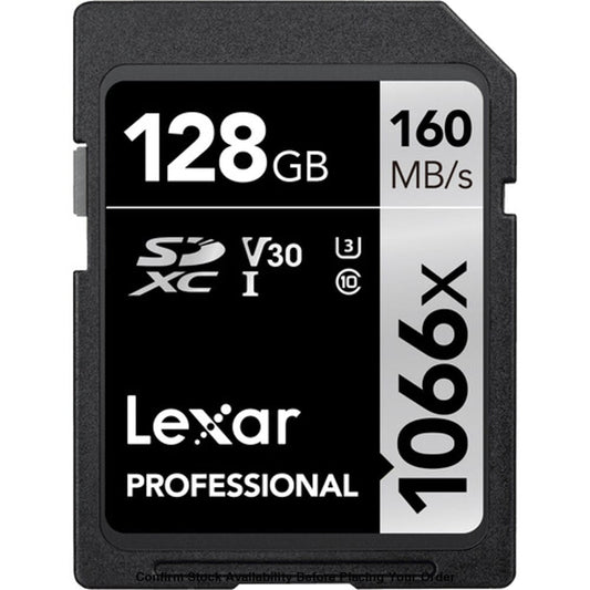 Lexar 128GB Professional 1066x UHS-I SDXC Memory Card (160MB/s Silver Series) - Lexar 128GB Professional 1066x UHS-I