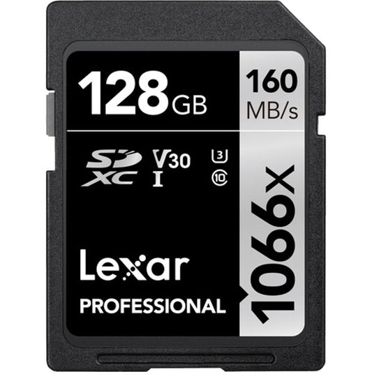 Lexar 128GB Professional 1066x UHS-I SDXC Memory Card (160MB/s, Silver Series)