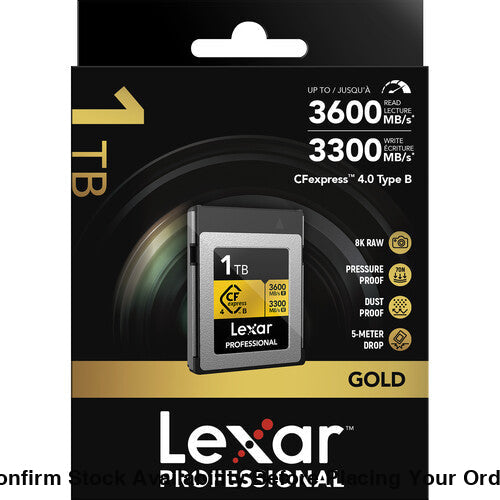 Lexar 1TB Professional GOLD CFexpress 4.0 Type B Memory Card - Guards On Duty Shop
