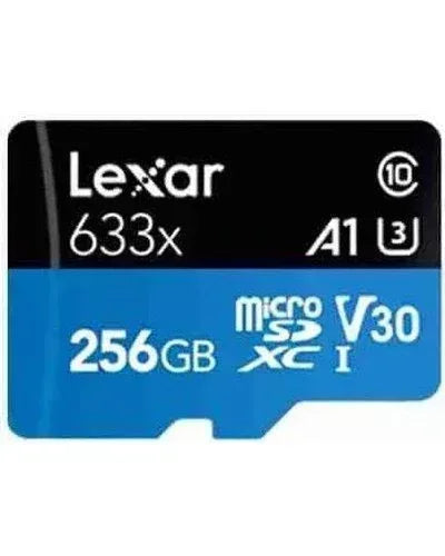 Lexar 256GB High-Performance Blue Series 633x UHS-I microSDHC Memory Card - with SD Adapter Guards On Duty Security