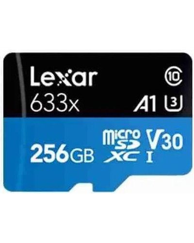 Lexar 256GB High-Performance Blue Series 633x UHS-I microSDHC Memory Card - with SD Adapter
