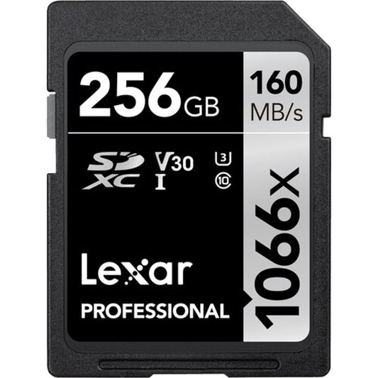 Lexar 256GB Professional 1066x UHS-I SDXC Memory Card (160MB/s, Silver Series)
