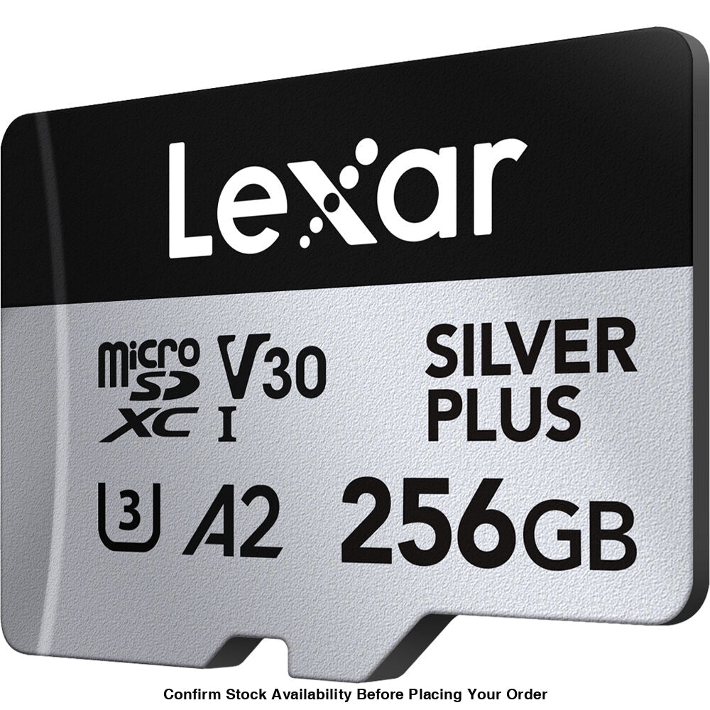 Lexar 256GB Professional SILVER PLUS UHS-I microSDXC Memory Card + SD Adapter