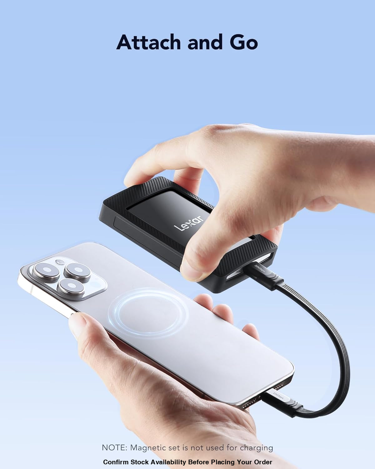 Lexar 2TB SL500 USB3.2 Gen 2x2 Portable SSD with Magnetic Set