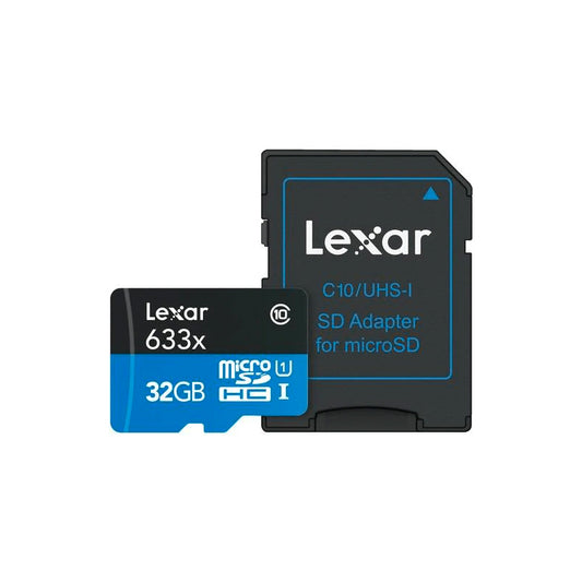 Lexar 633X 32GB MicroSDHC Memory Card (100MB/s)