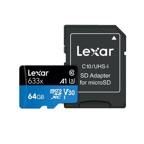 Lexar 64GB High-Performance 633x MicroSDXC UHS-I Card
