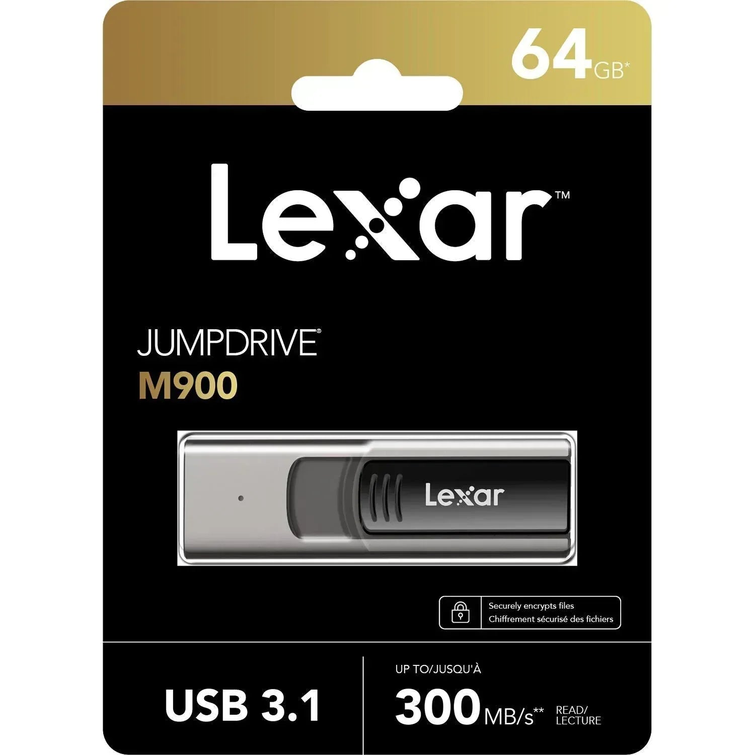 Lexar 64GB JumpDrive M900 USB 3.1 Flash Drive Guards On Duty Security