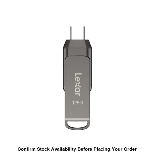 Lexar JumpDrive D400 Flash Drive - USB 3.1 Type-C, 128GB, 130MB/s