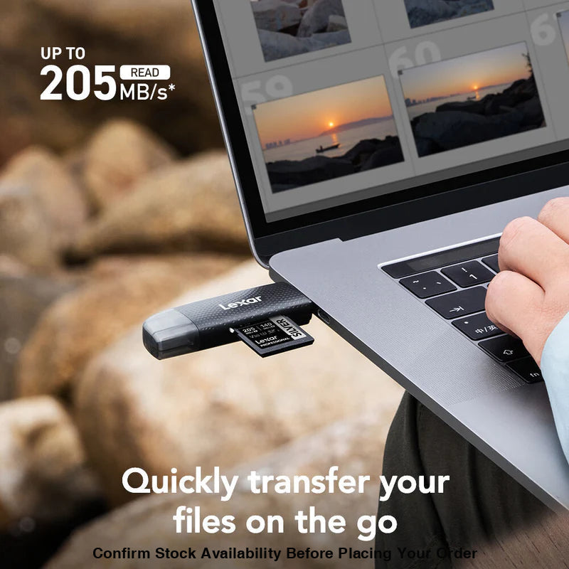 Lexar Multi-Card 2-in-1 USB 3.1 Dual Slot Reader SD/MSD