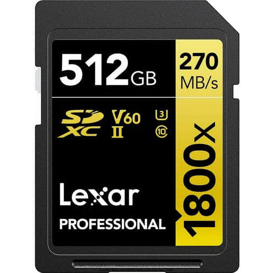 Lexar Professional 1800x UHS-II SDXC Memory Card 512GB (GOLD Series) - Guards On Duty Shop