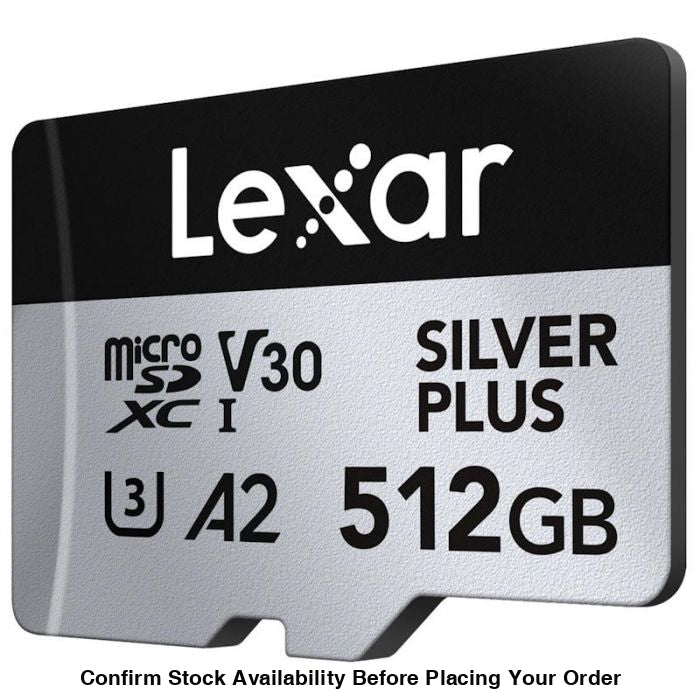 Lexar Professional SILVER PLUS UHS-I microSDXC Card - 512GB, 205MB/s