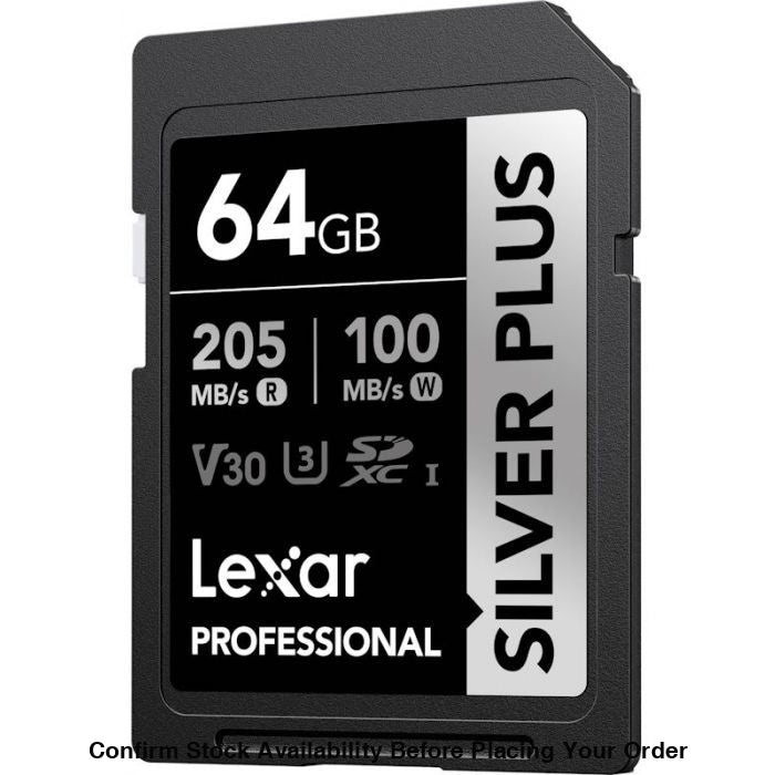 Lexar Professional Silver Plus UHS-I SDXC Memory Card - 64GB, 205MB/s - Guards On Duty Shop