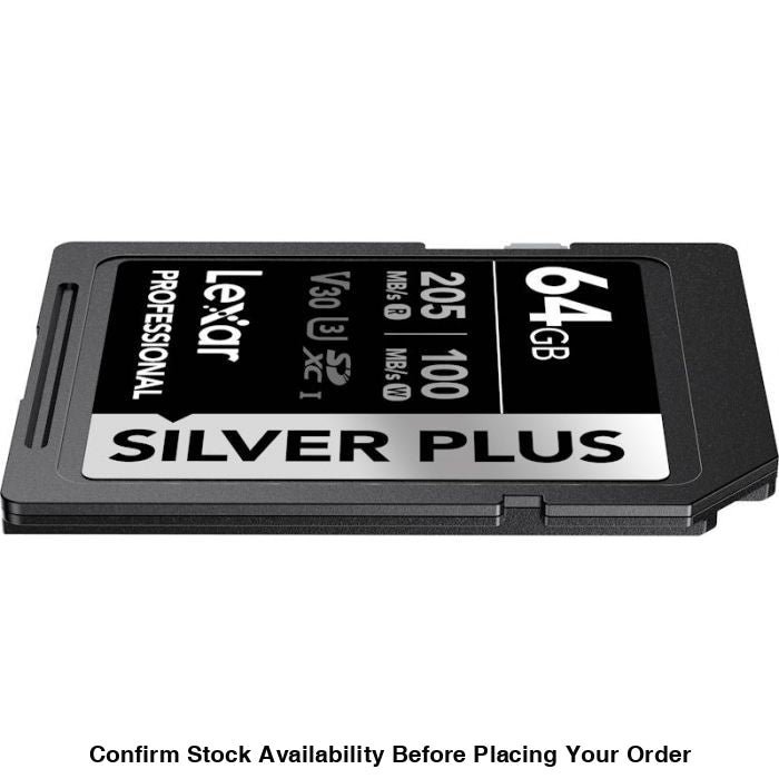 Lexar Professional Silver Plus UHS-I SDXC Memory Card - 64GB, 205MB/s - Guards On Duty Shop