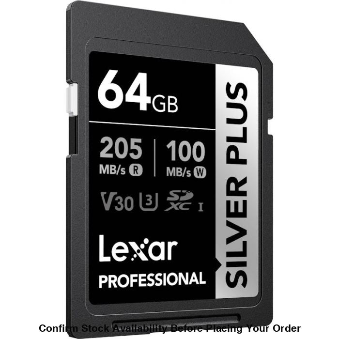 Lexar Professional Silver Plus UHS-I SDXC Memory Card - 64GB, 205MB/s - Guards On Duty Shop