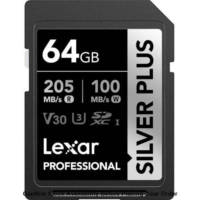 Lexar Professional Silver Plus UHS-I SDXC Memory Card - 64GB, 205MB/s - Guards On Duty Shop