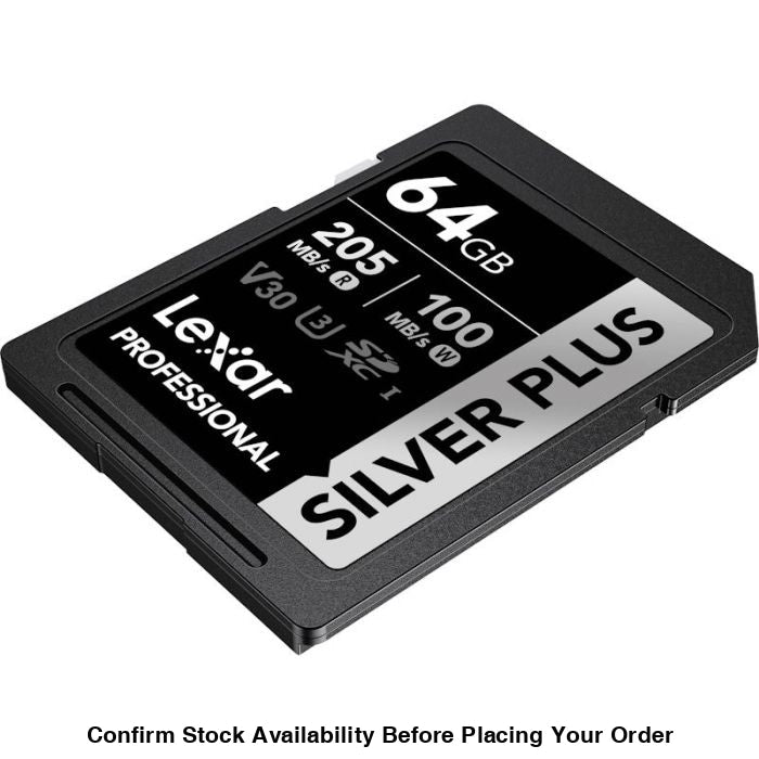 Lexar Professional Silver Plus UHS-I SDXC Memory Card - 64GB, 205MB/s - Guards On Duty Shop