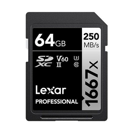 Lexar Proffesional 1667x 250MB/S UHS-II SDXC Memory Card - 64GB - Guards On Duty Shop