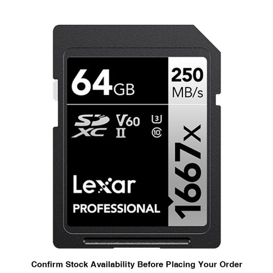 Lexar Proffesional 1667x 250MB/S UHS-II SDXC Memory Card - 64GB - Guards On Duty Shop