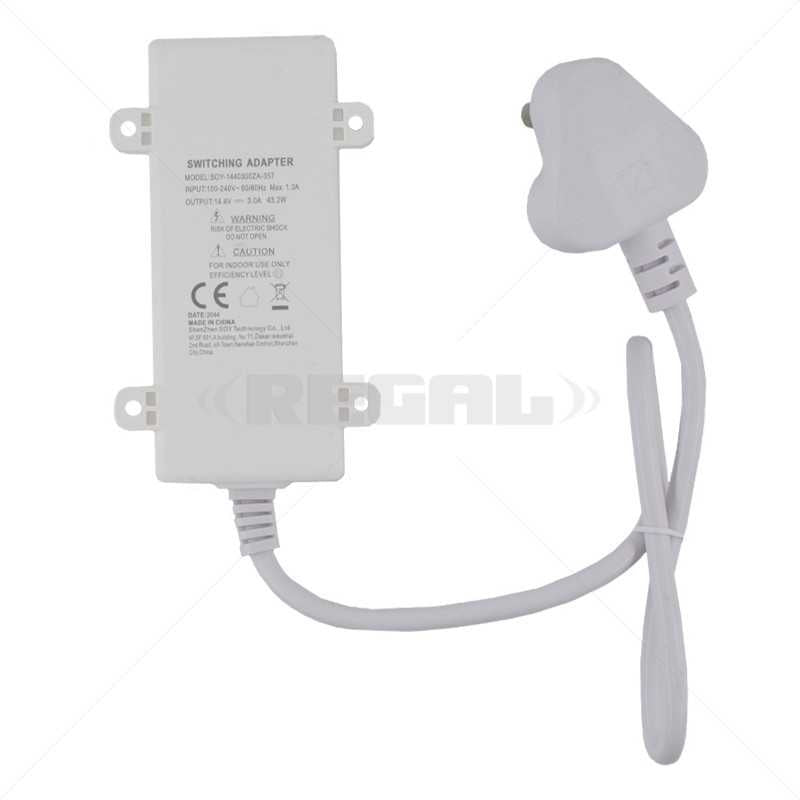 Lightsys Power Supply 14.4VDC 3A SA Plug