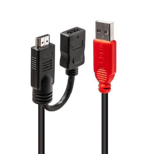 Lindy Hdmi M to F with Usb Power Injector (41080)
