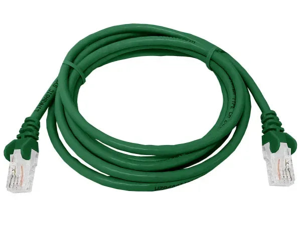 Linkbasic 2 Metre UTP Cat5e Flylead Green Guards On Duty Security