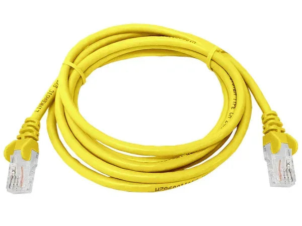 Linkbasic 2 Metre UTP Cat5e Flylead Yellow Guards On Duty Security