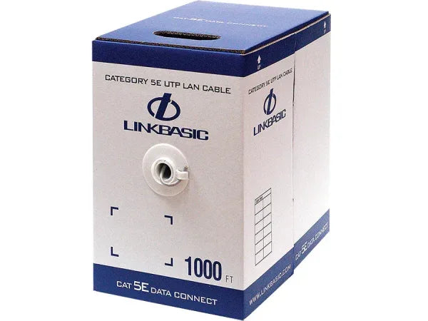 Linkbasic 305M Box Cat5e Stranded Grey UTP Cable Guards On Duty Security