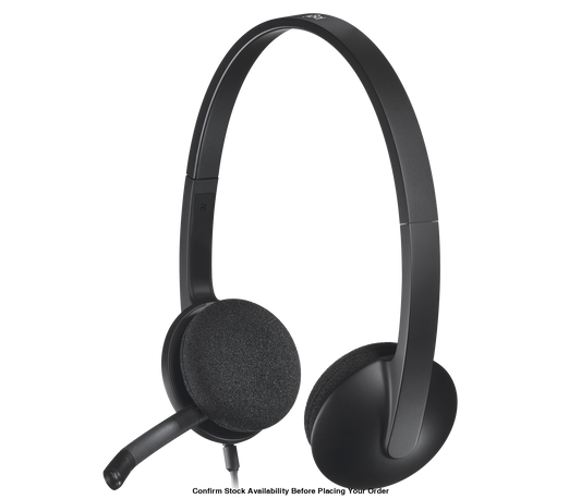 LOGITECH H340 USB HEADSET WITH NOISE CANCELLING MIC - BLACK - Guards On Duty Shop